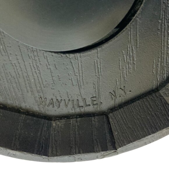 Black Barrel Coin Bank by Mayville Plastics Gold Accents First Savings Odessa - Picture 6 of 7